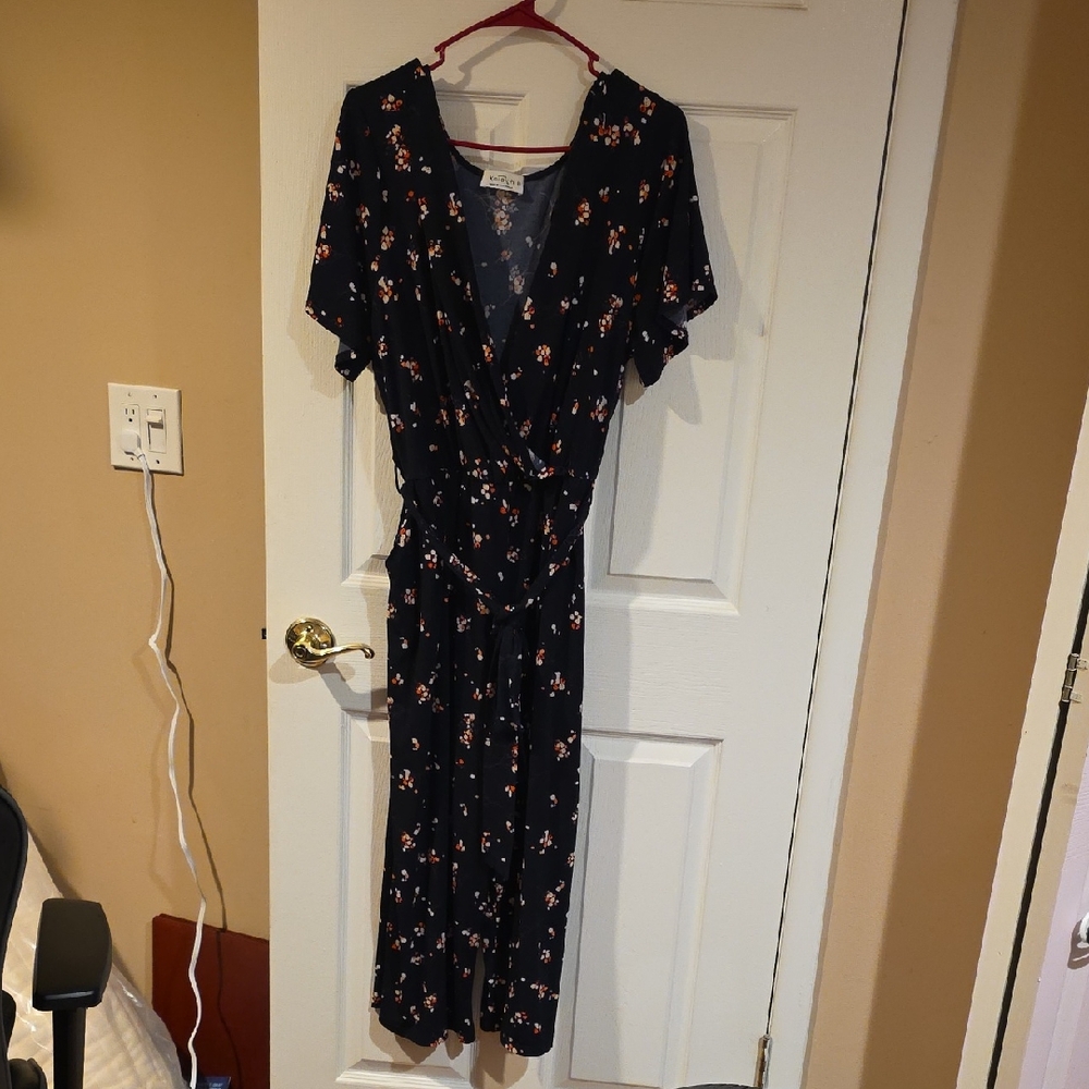 Kaileigh Black Floral Pantsuit